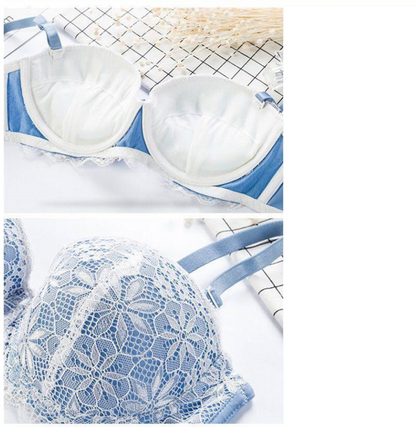 Half-cup Sexy Student Underwear Set With Lace Tops - L&M LIFE PRODUCTS