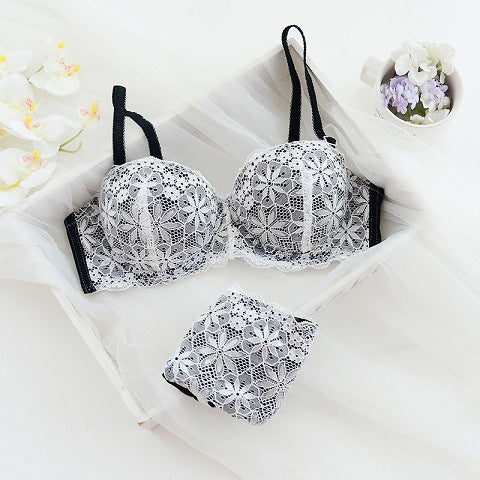Half-cup Sexy Student Underwear Set With Lace Tops - L&M LIFE PRODUCTS