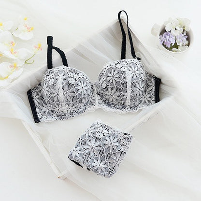 Half-cup Sexy Student Underwear Set With Lace Tops - L&M LIFE PRODUCTS