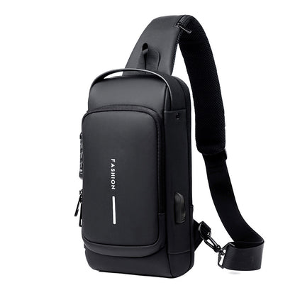 Rechargeable Password Anti-theft Large Capacity Diagonal Chest Bag - L&M LIFE PRODUCTS