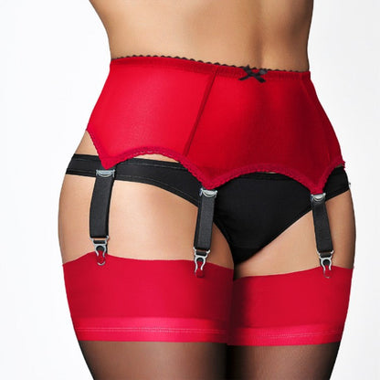 Lace High Waist 6-claw Adjustable Metal Buckle Garter Belt - L&M LIFE PRODUCTS