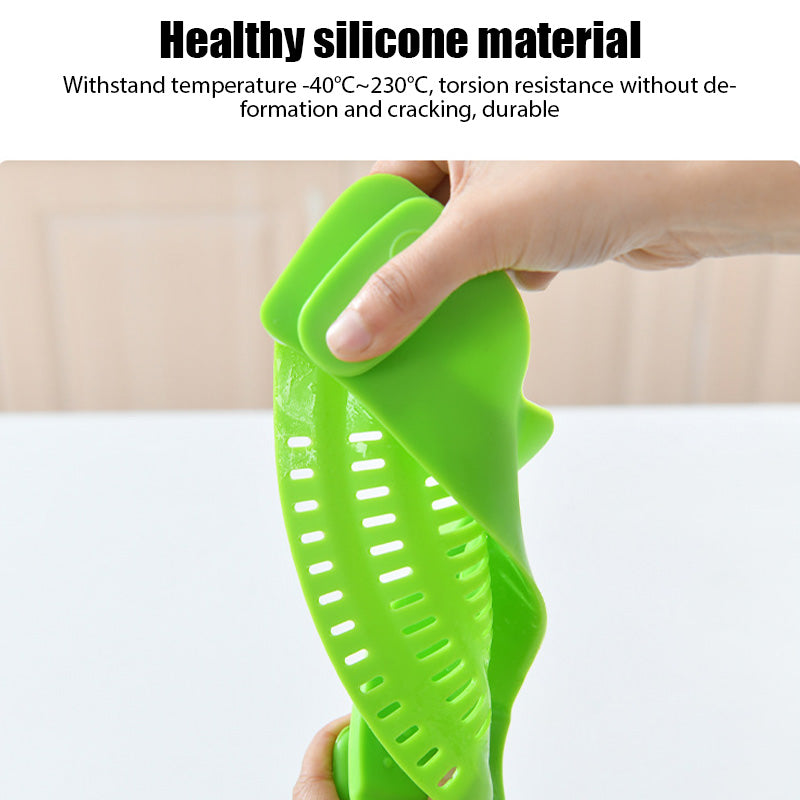 Universal Silicone Clip-on Pan Pot Strainer Anti-spill Pasta Pot Strainer Food Grade Rice Fruit Colander Strainer - L&M LIFE PRODUCTS