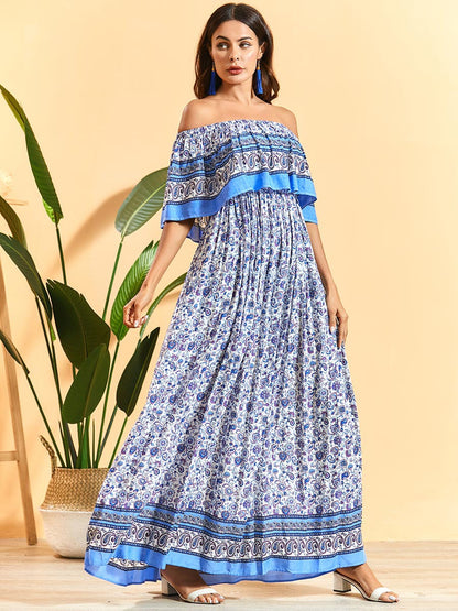 One-shoulder Short-sleeved Travel Dress - L&M LIFE PRODUCTS