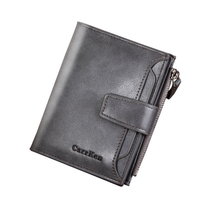 Men's Wallet Short Button Wallet Large Capacity - L&M LIFE PRODUCTS