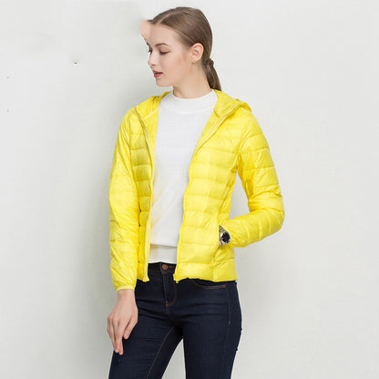 Lightweight Down Jacket Women Short Hooded Super Lightweight - L&M LIFE PRODUCTS