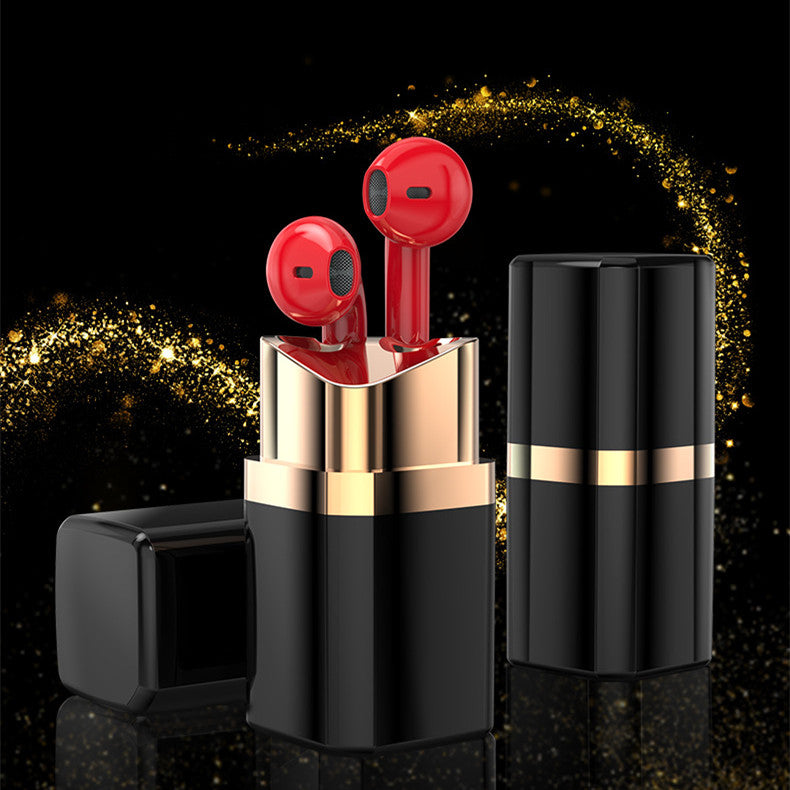 Fashion Individual Earphone Lipstick Bluetooth Earphone In-ear Noise Reduction - L&M LIFE PRODUCTS