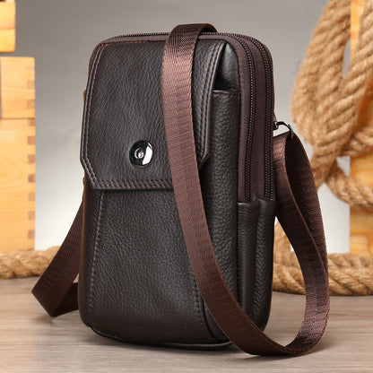 Men's Leather Casual One-shoulder Messenger Bag - L&M LIFE PRODUCTS