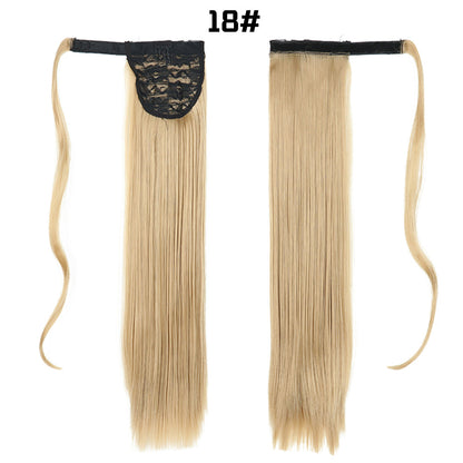 European And American Long Straight Hair Velcro Ponytail - L&M LIFE PRODUCTS