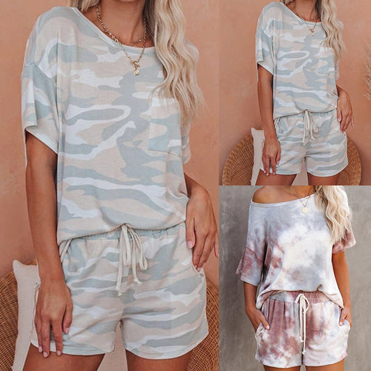 Tie-dye Print Pajamas Loungewear Tracksuit - L&M LIFE PRODUCTS