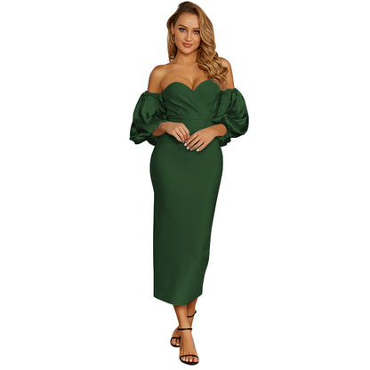 European And American Women's Dress Pile Sleeve Dress - L&M LIFE PRODUCTS