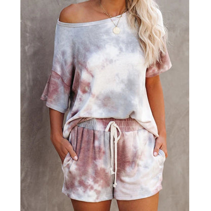 Tie-dye Print Pajamas Loungewear Tracksuit - L&M LIFE PRODUCTS