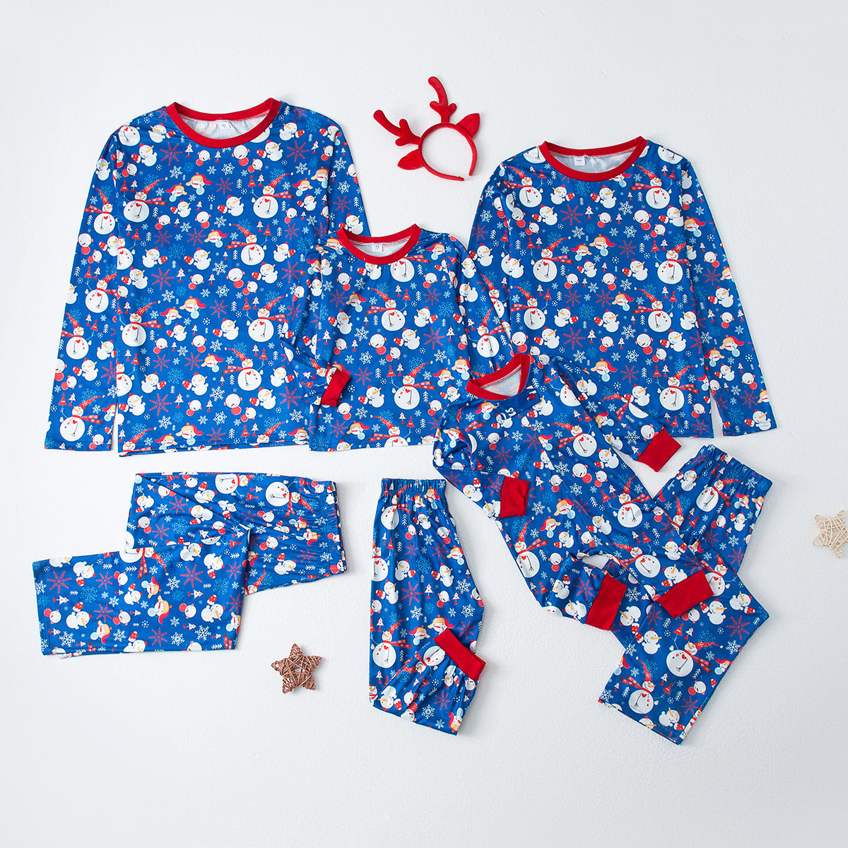 Long-sleeved Snowflake Christmas Women's Pajamas - L&M LIFE PRODUCTS