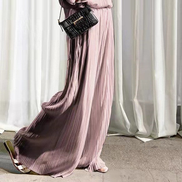 New Autumn And Winter Pleated Shirt  Pleated Trousers Suit - L&M LIFE PRODUCTS