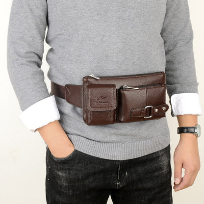 Men's Waist Bag Sports Leather Bag Chest Bag Casual Shoulder Bag Messenger Bag - L&M LIFE PRODUCTS