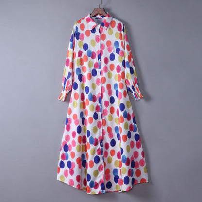 Sexy Dress With Fashion Print And Long-sleeved Shirt - L&M LIFE PRODUCTS