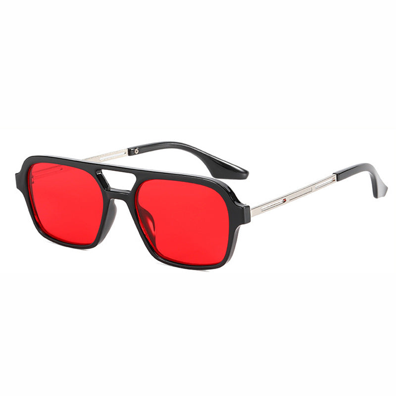 Sunglasses Star With The Same Retro Black Frame Double Beam Plain Glasses - L&M LIFE PRODUCTS