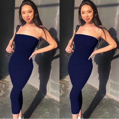Sleeveless Wrapped Chest Long Beach Dress Women Clothing Summer - L&M LIFE PRODUCTS