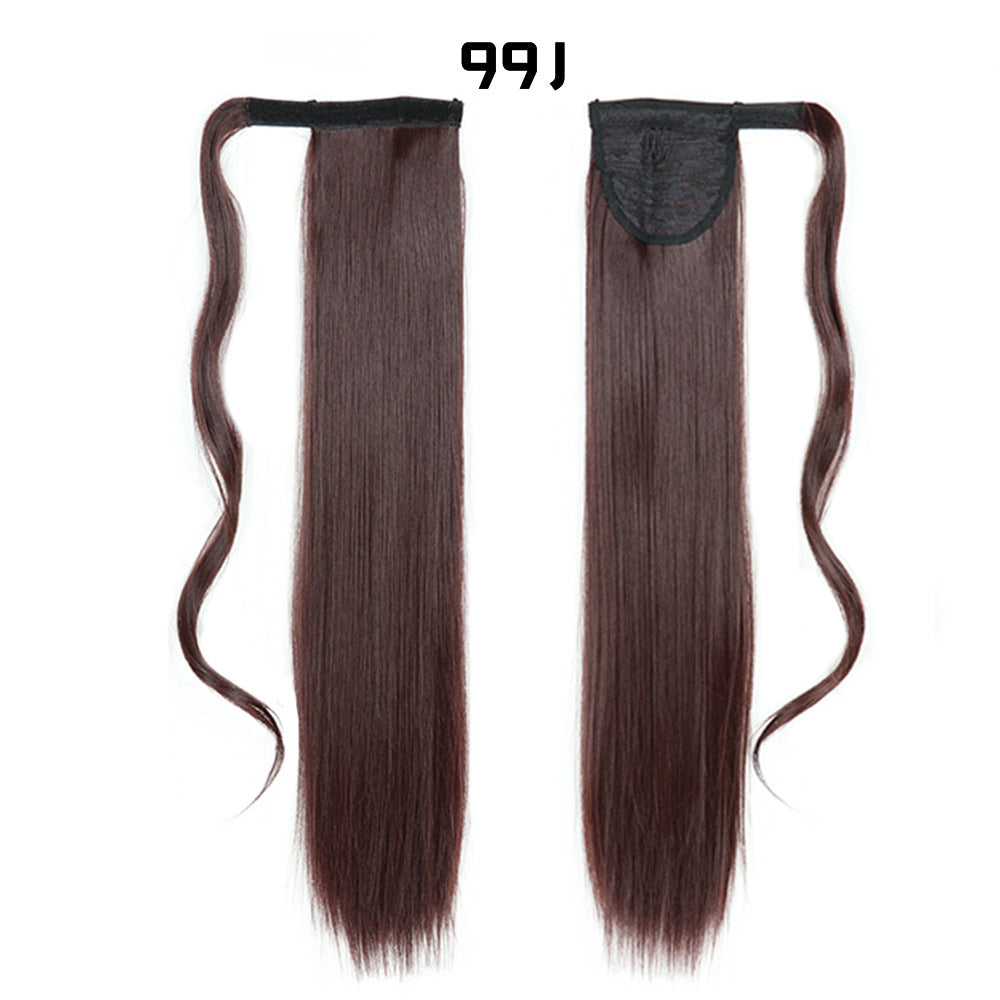 European And American Long Straight Hair Velcro Ponytail - L&M LIFE PRODUCTS