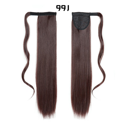 European And American Long Straight Hair Velcro Ponytail - L&M LIFE PRODUCTS